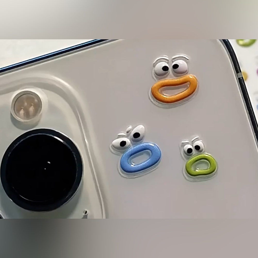 FUNNY FACE STICKERS NAIL ART